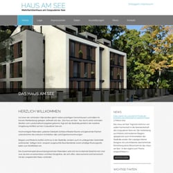 Haus am See // Webdesign