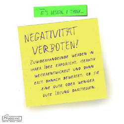 Negativität verboten!
