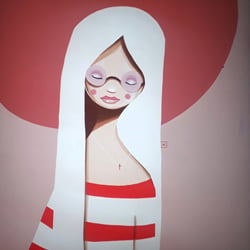 Illustration Frau mit Kreuz