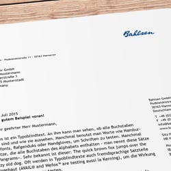Bahlsen Briefbogen
