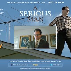 Webseite zum Kinofilm „A Serious Man“ von den Coen-Brüdern
