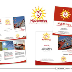 Corporate Design eines Anbieters für Photovoltaikanlagen und Infrarotheizungen