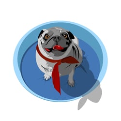 Mops Vektorillustration