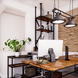 A bedroom, work space or a combination of both