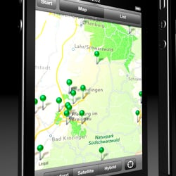 iPhone App für Hecht Contactlinsen Kartennavigation