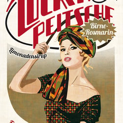 Etikette für den Sirup Zuckerpeitsche