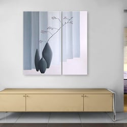 Kunsprojekt – Diptychon (Acrylfarben) „Interieur“ (verkauft)