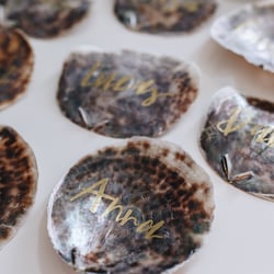 Platzkarten Muscheln Handbeschriftet