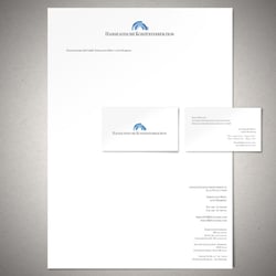 Briefbogen und Visitenkarte für die Hanseatische Konzertdirektion