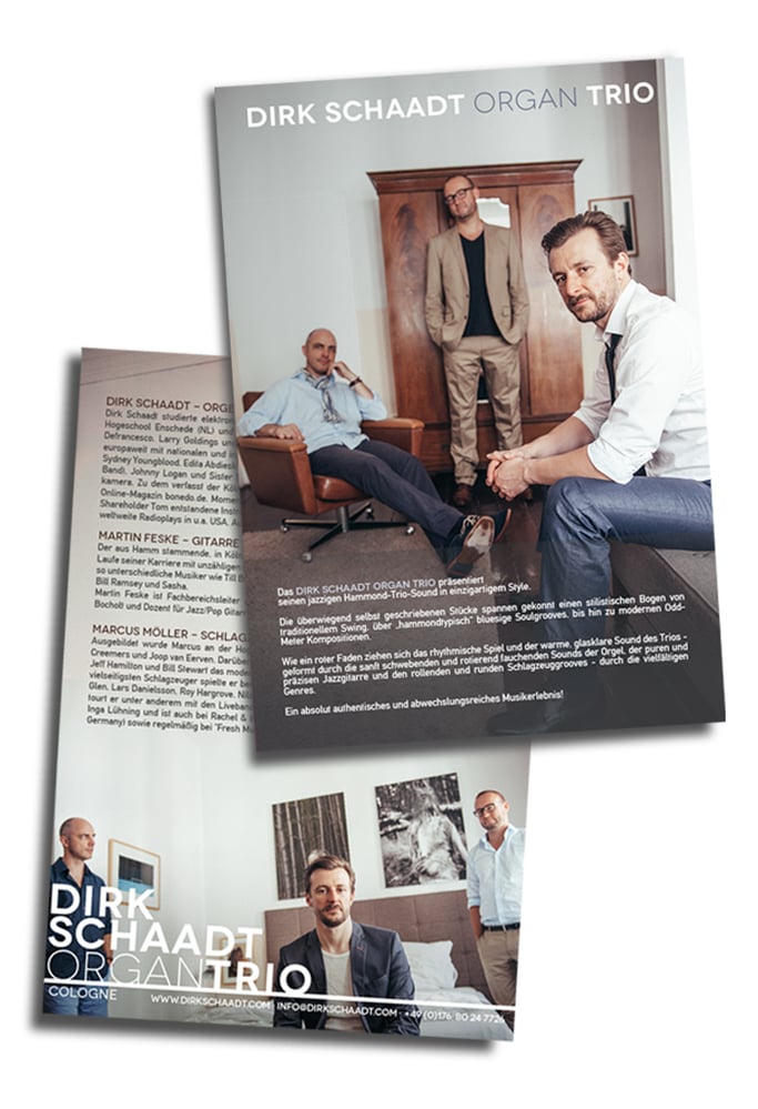 Foto, Flyer, Plakat & Coverdesign Dirk Schaadt Organ Trio