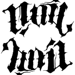 nail logo black on white
