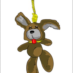 Illustration – hängender Hase