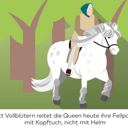 Statt Völlblütern reitet die Queen heute ihre Fellponies
