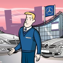 Business Illustration für Mercedes Benz von Ian David Marsden