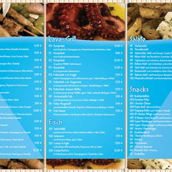 Flyer für ein griechisches Restaurant Innenseite