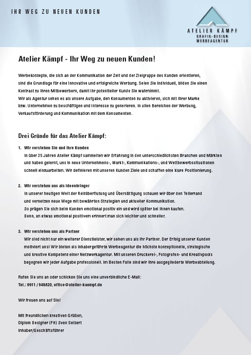 Der Weg zu neuen Kunden!