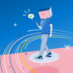 illustration paket mann surreal