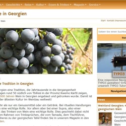 Eine Übersichtsseite der Georgienseite