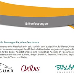 Webseite eines Optikers auf Basis eines CMS Systems
