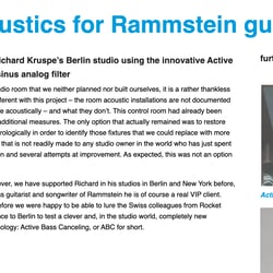 High-end acoustics for Rammstein guitarist