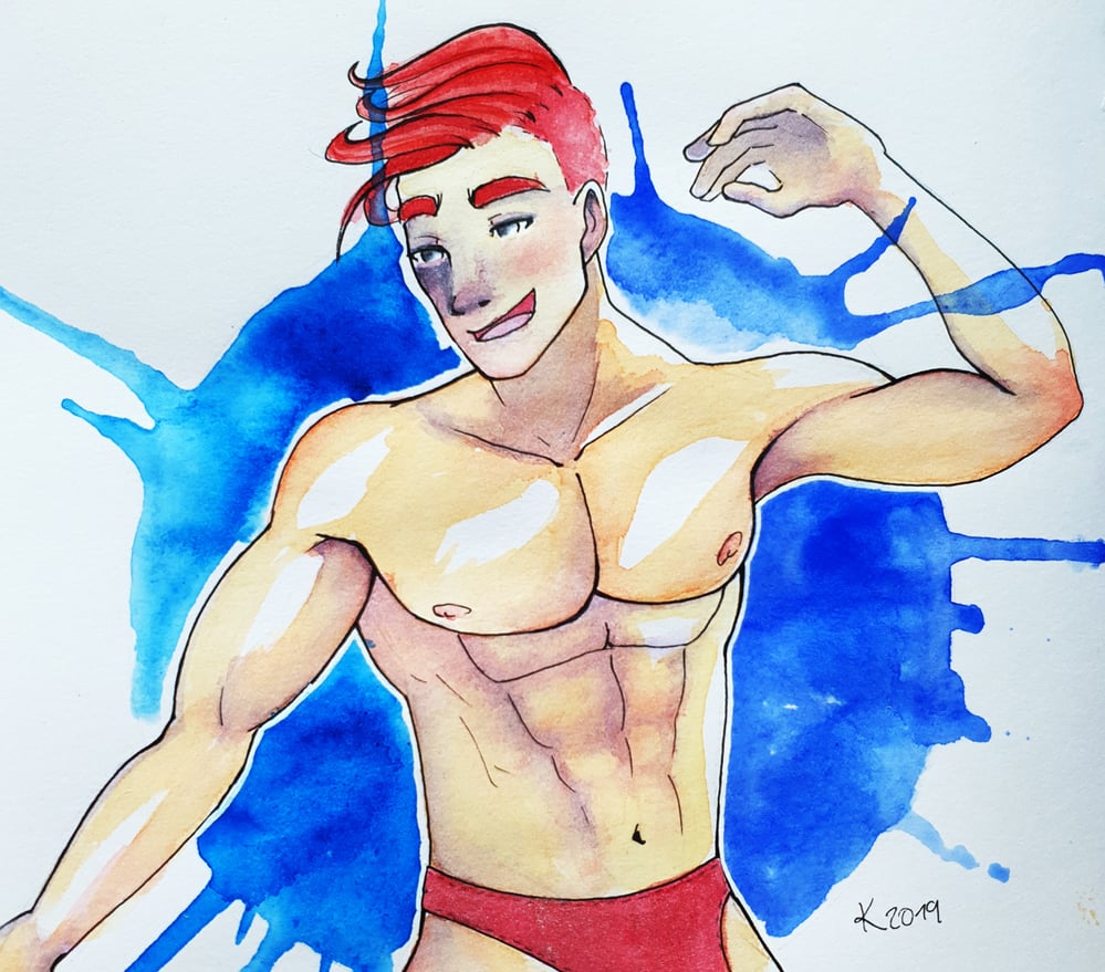 Aquarell und Fineliner