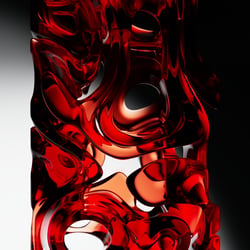 VOLUME CUBE RED GLASS 01 (00097)