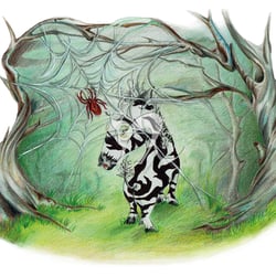 oh Schreck! eine Spinne – Kinder Buch „Streifenlos“