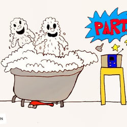 Hier ist meine letzte „Nichtober20“ Illustration zum Thema:Schaumparty.