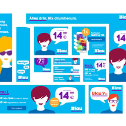Blau Mobilfunk (HTML5-, gif-, Flash-Banner)