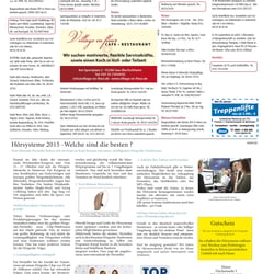 Layout, EBV, Satz, Druckvorstufe einer Zeitung
