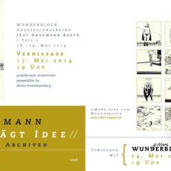 Ausstellungsflyer Falk Nordmann. Geist trägt Idee