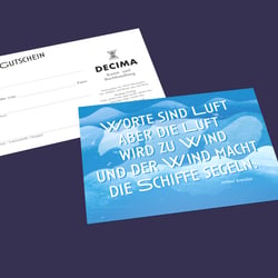 Gutschein Karte DinA6, Illustration und Design