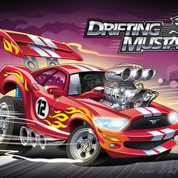 Drifting Mustang