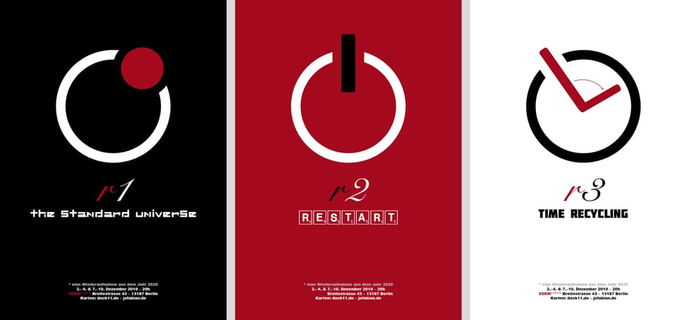 Plakate für Theater-Trilogie