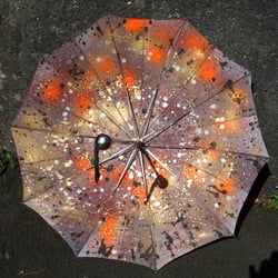 Regenschirm „Happy-Light-Orange“ – Blick von der Unterseite