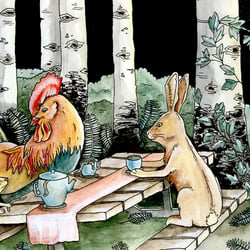 analoge Zeichnung: Tusche & Aquarell