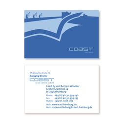 Vistenkarte Gestaltung für Coast Hamburg