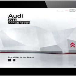 Audi Anual Report 2012 // ipad / mobile devices / web