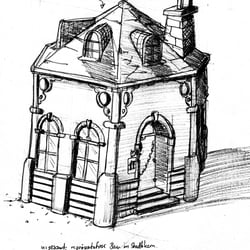Locationdesign; Bleistiftskizze