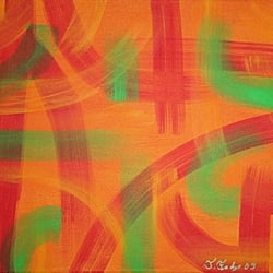 » Verschlungene Lebenswege », 2009, 50 × 40 cm, Acryl