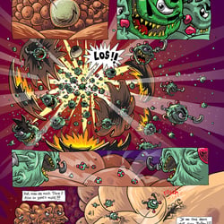Reinzeichnung, Comicseite „Immun im Cartoon, Bd. 1“