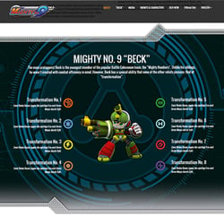 MIGHTY NO. 9 | GAMEWEBSITE | ONEPAGER