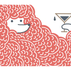 Illustration für eine Cocktailkarte, Pudelbar im Renthof Kassel (digitale Illustration)