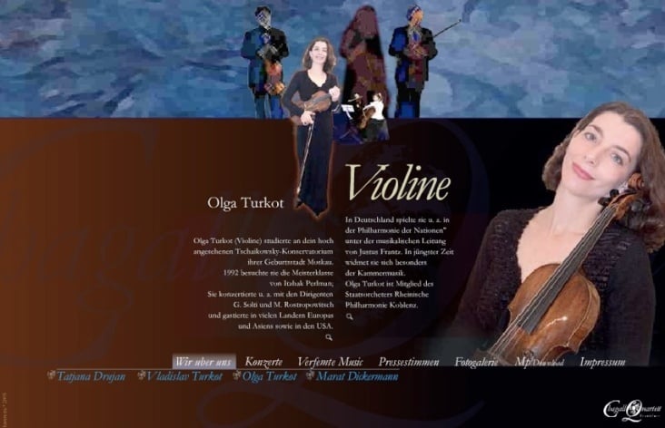 Webauftritt Chagall-Quartett Frankfurt