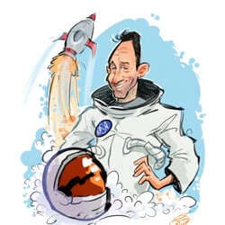 Astronaut Karikatur