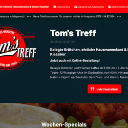 Joomla! CMS-Gastronomie-Website Tom’s Treff inkl. Online-Bestellsystem