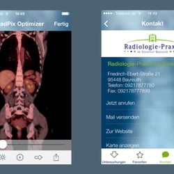 Der Nutzer kann zu jeder Untersuchung Notizen machen. Über den Optimizer kann Kontrast und Helligkeit geändert werden.