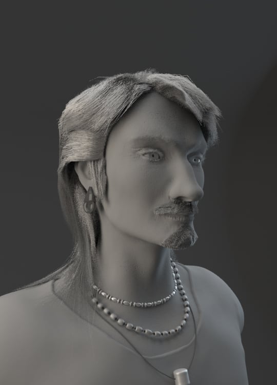 Nachbildung der Büste in 3D
