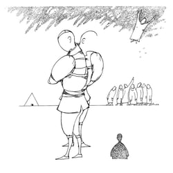 Illustration zum Fabelbuch von Manana Menabde „Und die Zeit verging“