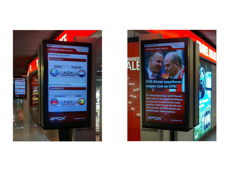Adwalk Screens zur Fussball WM 2010